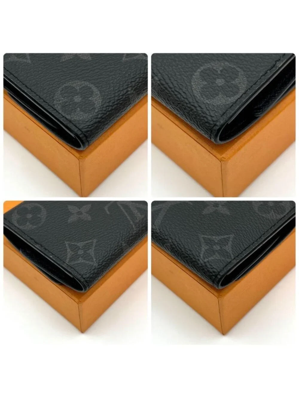 Louis Vuitton Monogram Eclipse Key Case Multicles 6 Black Key Holder